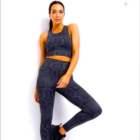 AllFenix Pants - ALLFENIX “Navy Snake” 7/8 Pull On Yoga Leggings
